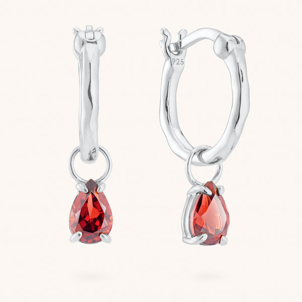 Red Heart Stud Earrings | Sterling silver | Pandora US